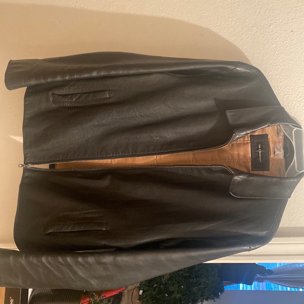 Jim and Mary Lou leather blazer.
